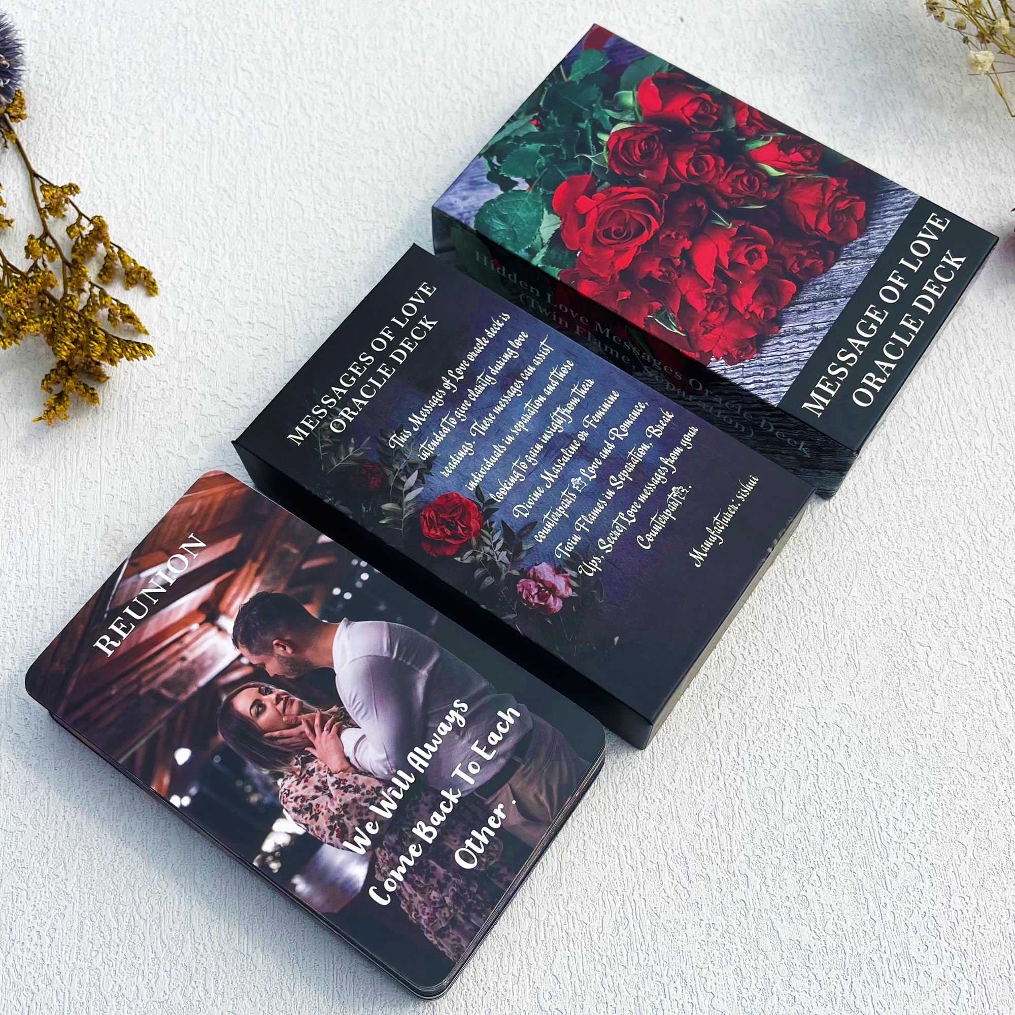 DPEHAKMK Message of Love Oracle Cards – 54 Cards for Love, Twin Flame & Soulmate Guidance