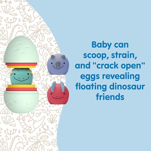 Dr. Brown's CleanUp Float & Hatch Dino Eggs – Interactive Bath Toy for Toddlers, 6m+, BPA Free