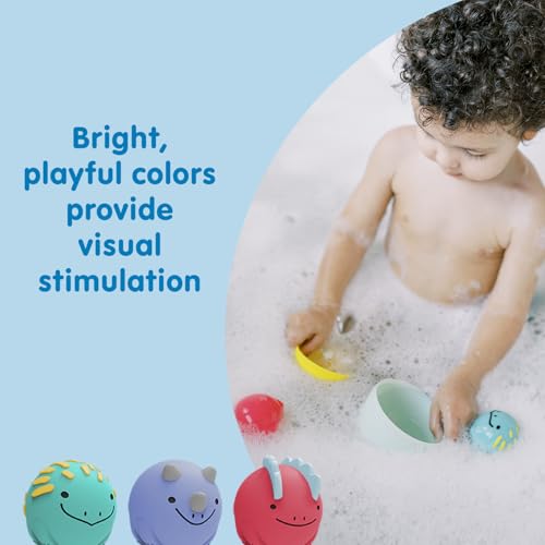 Dr. Brown's CleanUp Float & Hatch Dino Eggs – Interactive Bath Toy for Toddlers, 6m+, BPA Free