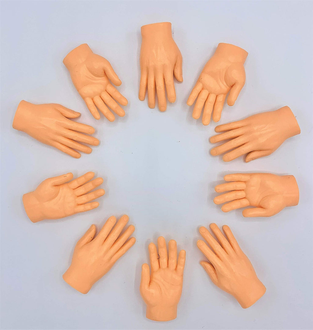 DR DINGUS Finger Hands 20 Pack – Realistic Tiny Rubber Hands for Puppet Shows, Gag Gifts, and Kid-Friendly Fun