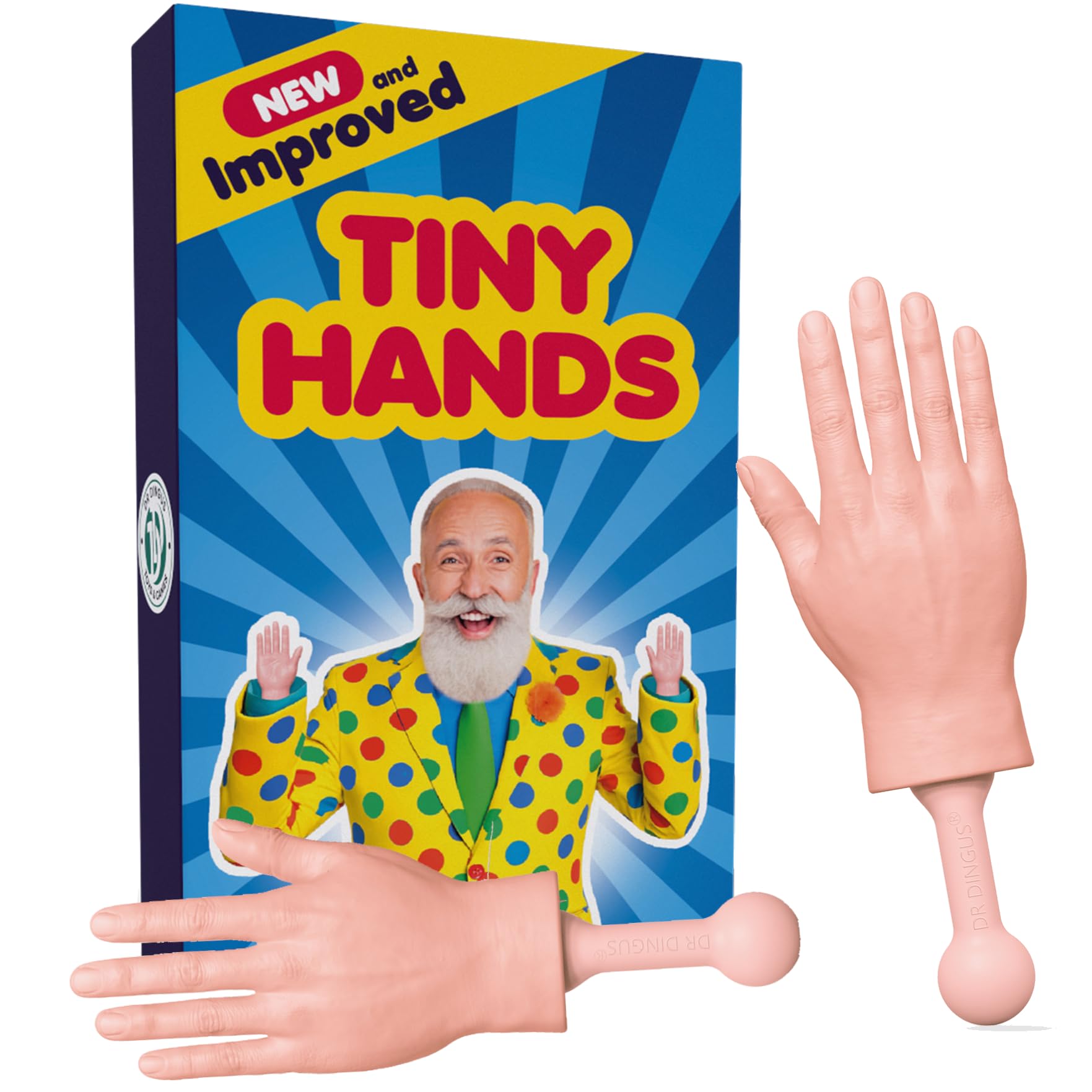 Dr Dingus Tiny Hands Stick Puppet – Pocket-Sized Gag Toy Guaranteed to Get Laughs