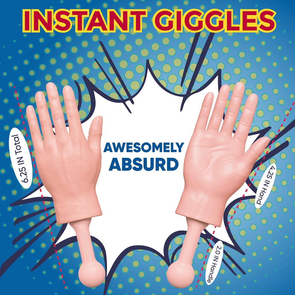 Dr Dingus Tiny Hands Stick Puppet – Pocket-Sized Gag Toy Guaranteed to Get Laughs