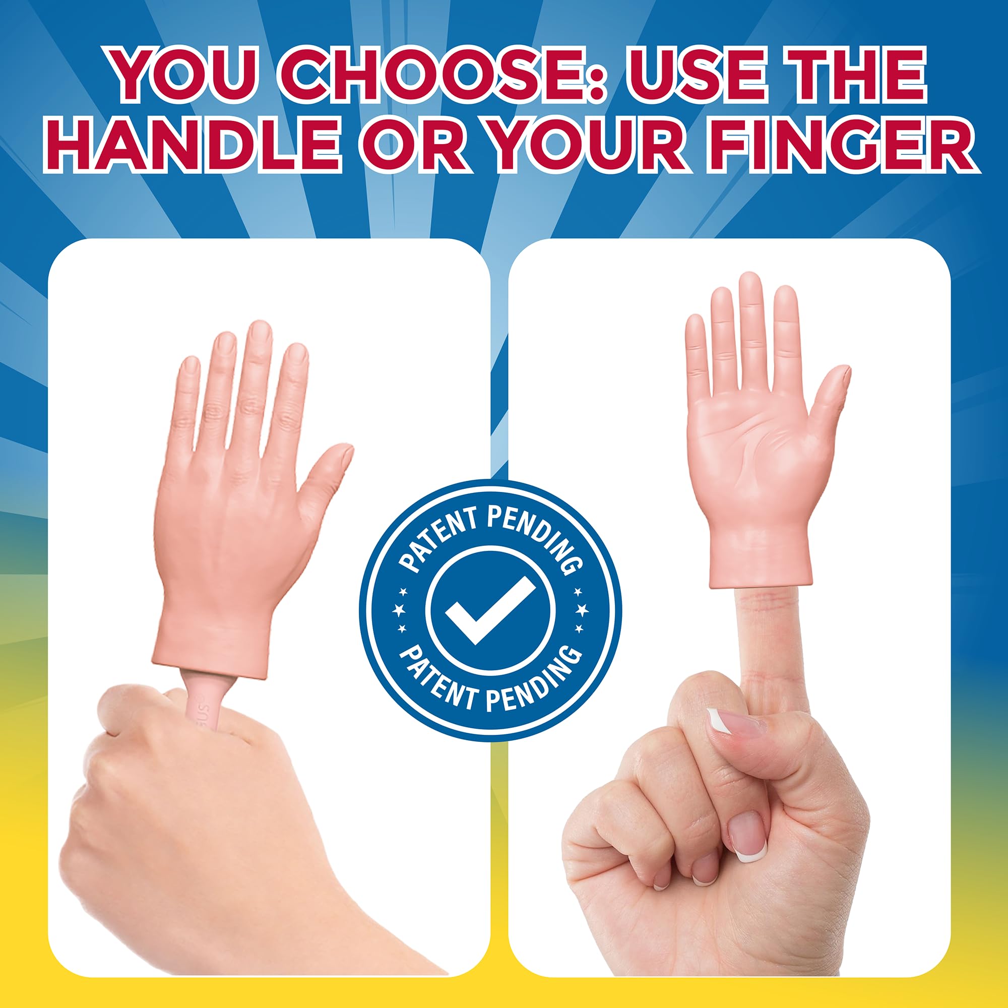 Dr Dingus Tiny Hands Stick Puppet – Pocket-Sized Gag Toy Guaranteed to Get Laughs