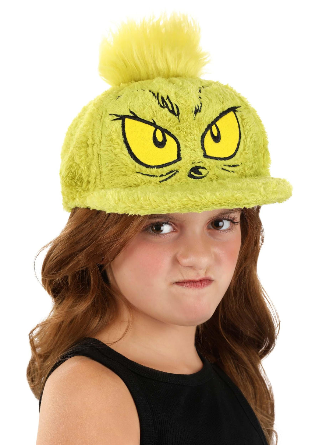 Dr. Seuss The Grinch Fuzzy Snapback Hat – Officially Licensed Green Fur Costume Cap by elope