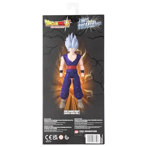 Dragon Ball Super Limit Breaker Gohan Beast 12-Inch Action Figure with 5 Points of Articulation