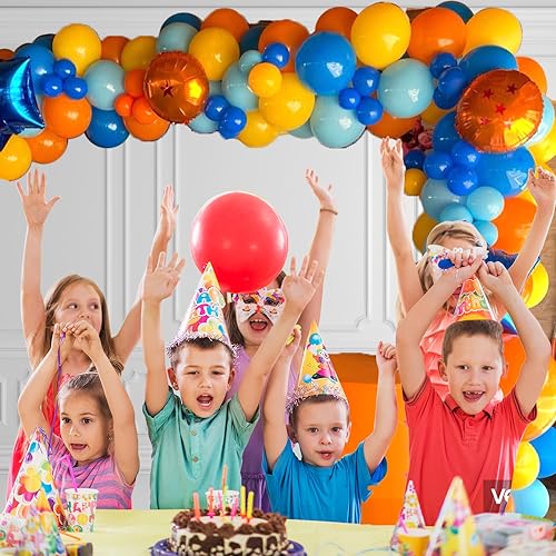 Dragon Ball Z Party Supplies - 139 Pcs Blue Balloon Garland Arch Kit for Birthday Decorations