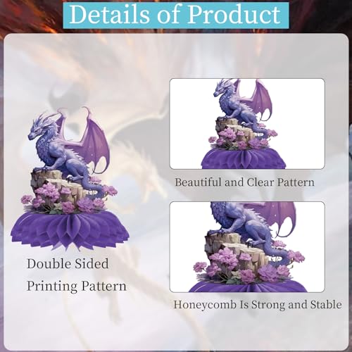 Dragon Honeycomb Centerpieces Set – 9 Patterns for Birthday, Baby Shower, and Theme Party Decorations by InIsaJace