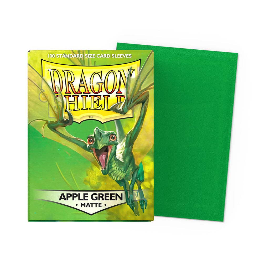 Dragon Shield Apple Green Matte Card Sleeves - Standard Size (100 Pack) for TCG