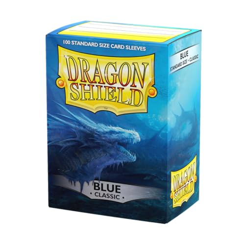 Dragon Shield Classic Blue Sleeves (100) - Standard Size Card Protectors for MTG, Pokémon