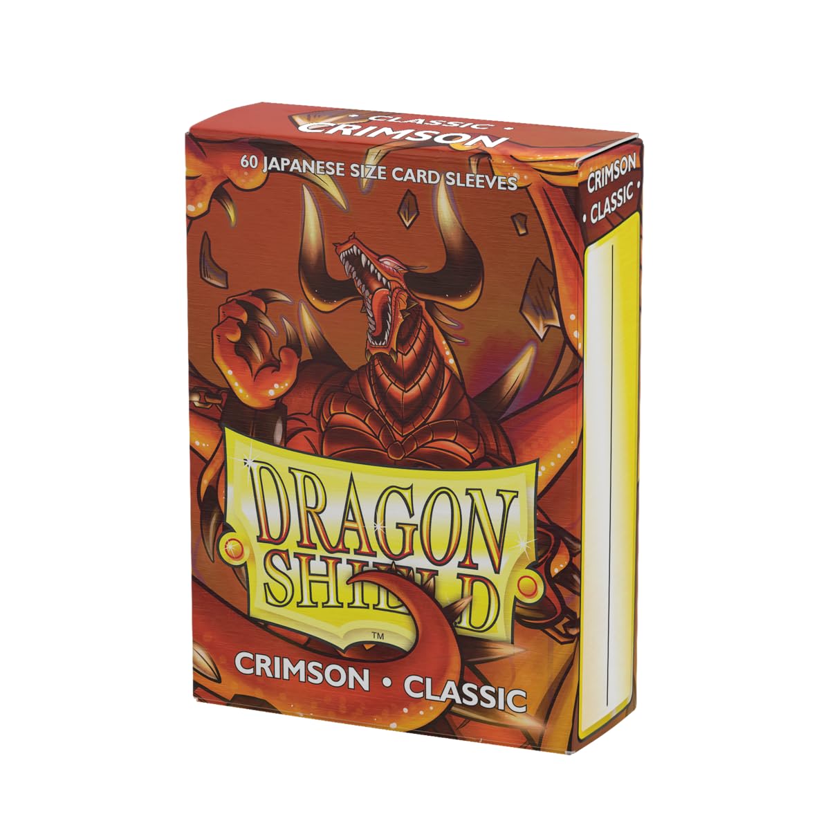Dragon Shield Classic Sleeves Japanese Size 60ct - Crimson Polypropylene Card Sleeves for Yu-Gi-Oh, Naruto, Cardfight Vanguard