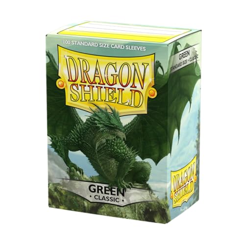 Dragon Shield Classic Standard Size Card Sleeves (Green, 100 Pack) – Smooth, Durable Polypropylene Protection for Pokemon, Magic & More
