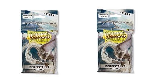 Dragon Shield Inner Sleeves (Clear, Standard Size) – 2-Pack of 100-Count Sleeves