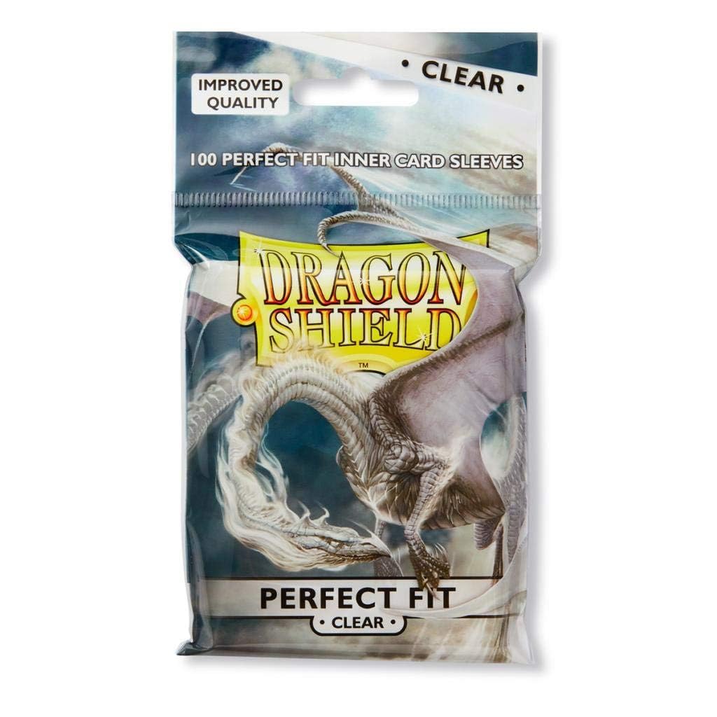 Dragon Shield Inner Sleeves (Clear, Standard Size) – 2-Pack of 100-Count Sleeves