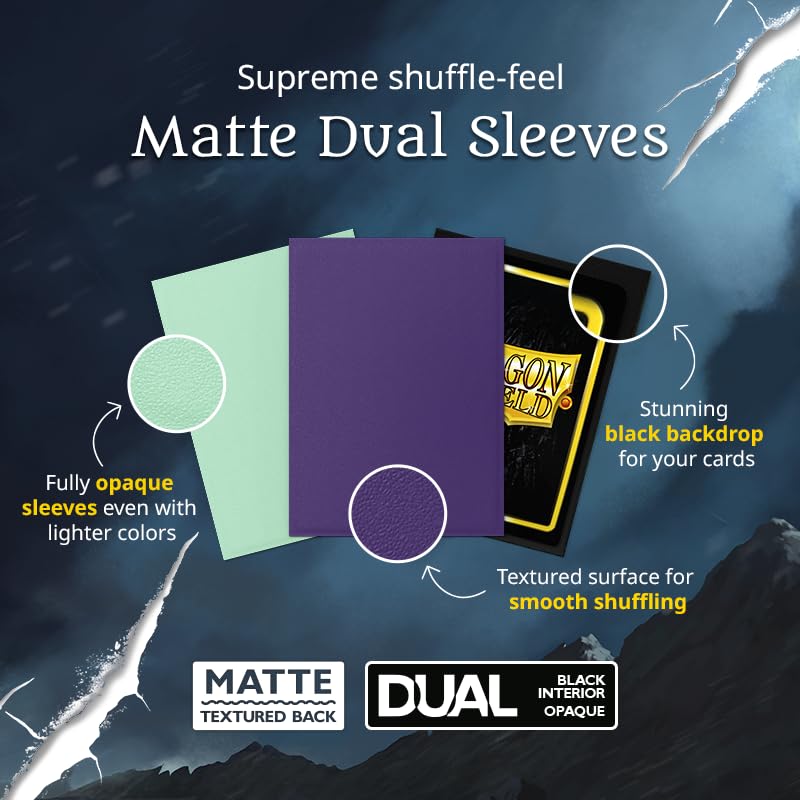 Dragon Shield Matte Dual Card Sleeves (Midnight Blue) - 100 Standard Size Sleeves