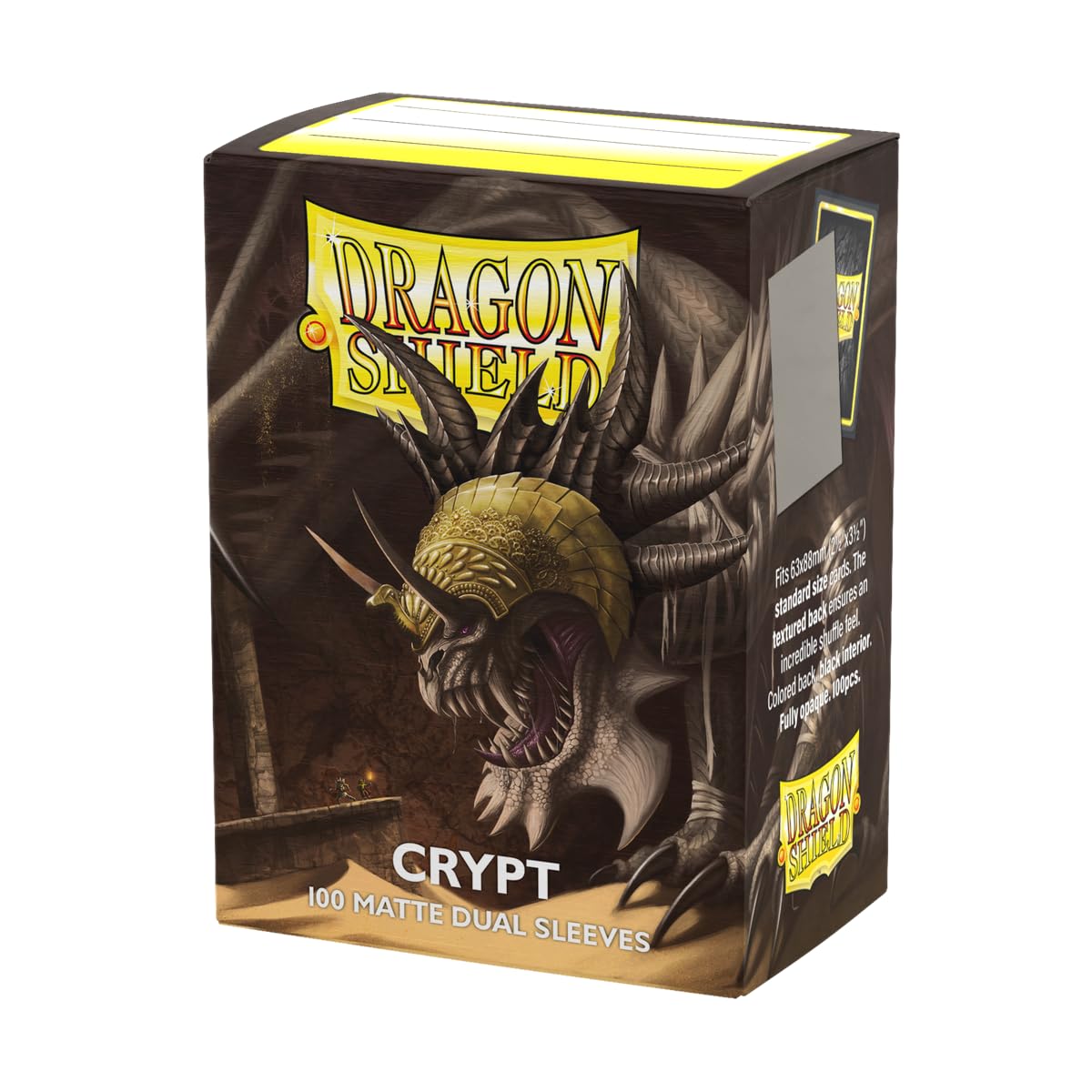 Dragon Shield Matte Dual Sleeves Crypt – 100 Standard Size Card Sleeves with Opaque Black Interior