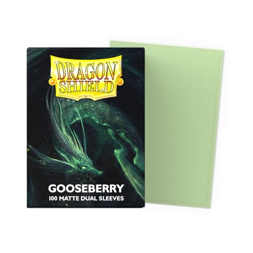 Dragon Shield Matte Dual Standard Size Card Sleeves - 100 Ct - Gooseberry - Opaque Black Interior
