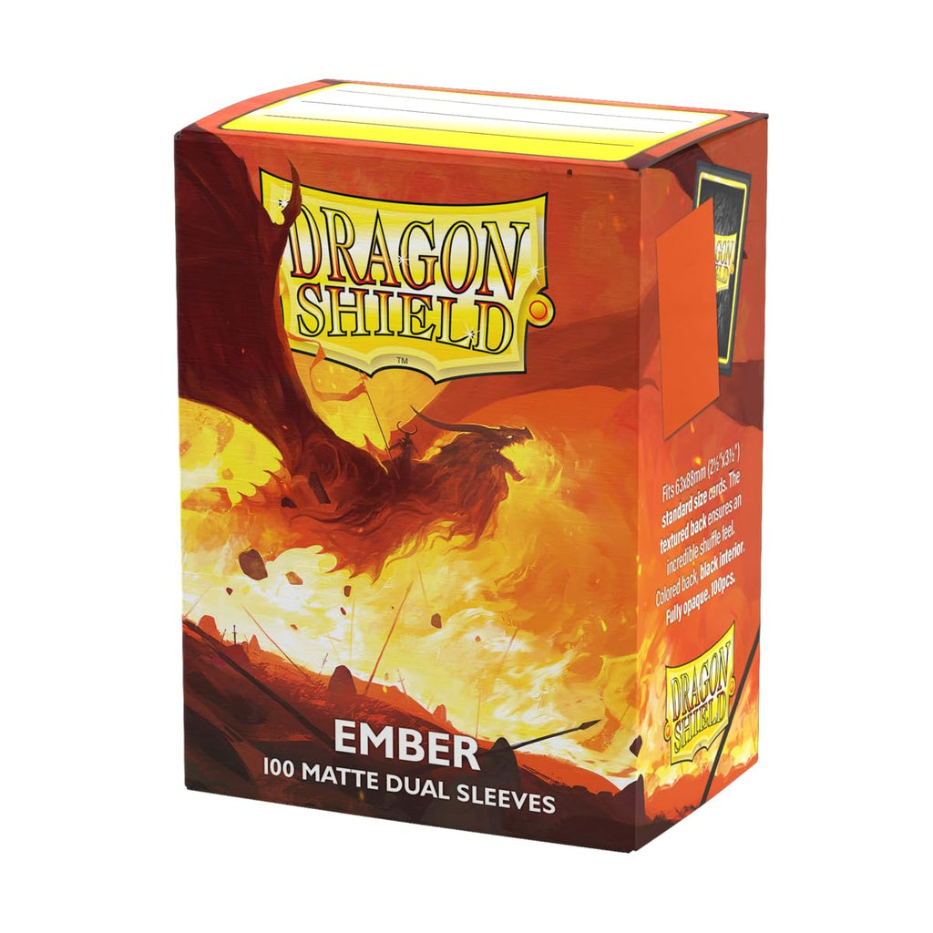 Dragon Shield Matte Dual Standard Size Card Sleeves 100 CT - Ember - Smooth & Tough Premium TCG Sleeves for Pokémon, Magic, Flesh & Blood