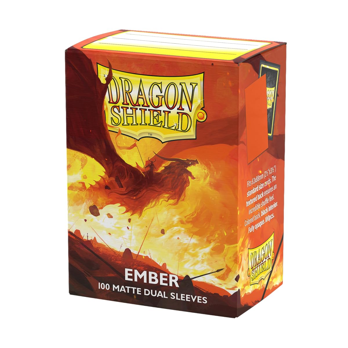 Dragon Shield Matte Dual Standard Size Card Sleeves 100 CT - Ember - Smooth & Tough Premium TCG Sleeves for Pokémon, Magic, Flesh & Blood