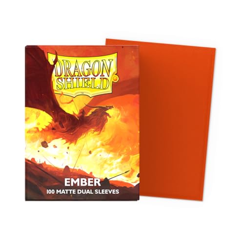 Dragon Shield Matte Dual Standard Size Card Sleeves 100 CT - Ember - Smooth & Tough Premium TCG Sleeves for Pokémon, Magic, Flesh & Blood