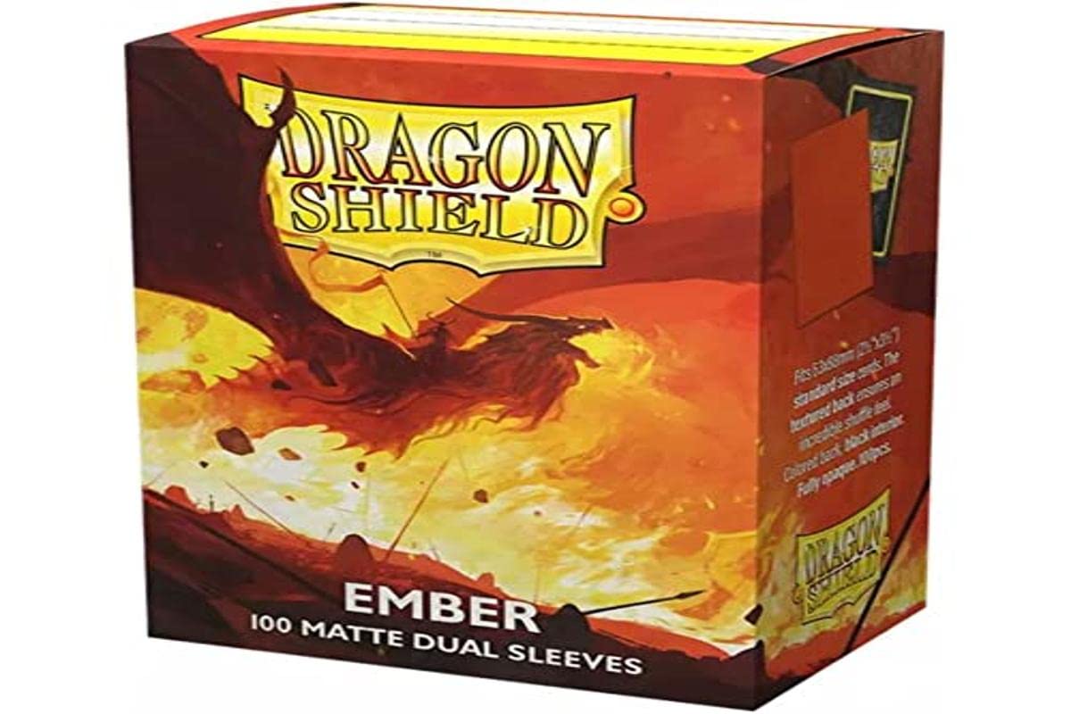 Dragon Shield Matte Dual Standard Size Card Sleeves 100 CT - Ember - Smooth & Tough Premium TCG Sleeves for Pokémon, Magic, Flesh & Blood