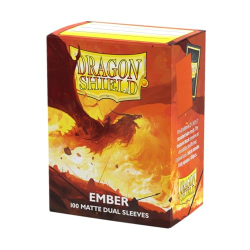 Dragon Shield Matte Dual Standard Size Card Sleeves 100 CT - Ember - Smooth & Tough Premium TCG Sleeves for Pokémon, Magic, Flesh & Blood