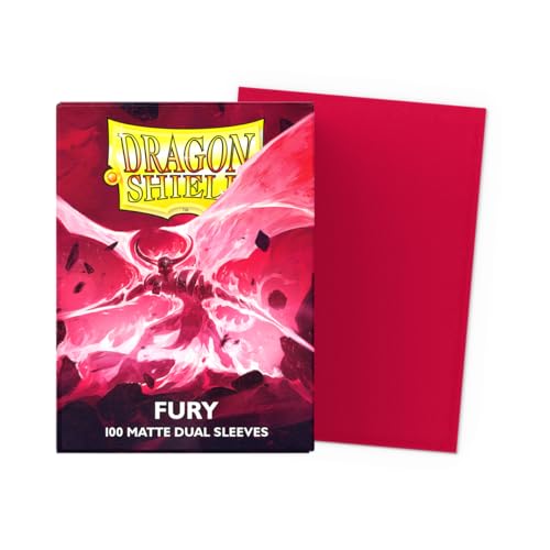 Dragon Shield Matte Dual Standard Size Card Sleeves – 100 CT, Fury Color, Fully Opaque for TCG