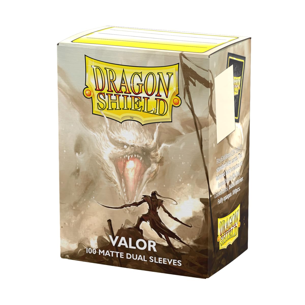 Dragon Shield Matte Dual Standard Size Card Sleeves (100ct) - Valor - Smooth Shuffle, Full Opacity