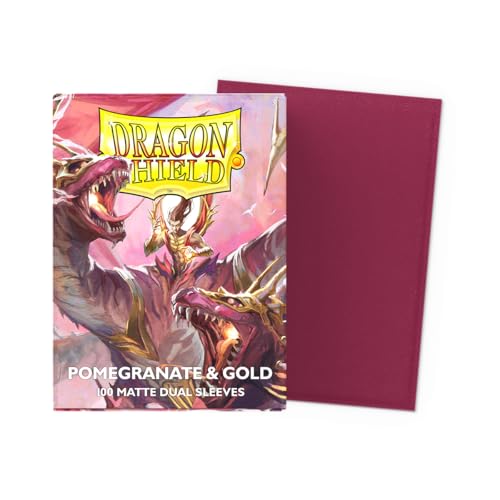 Dragon Shield Matte Dual Standard Size Card Sleeves – Red/Gold (100 CT)