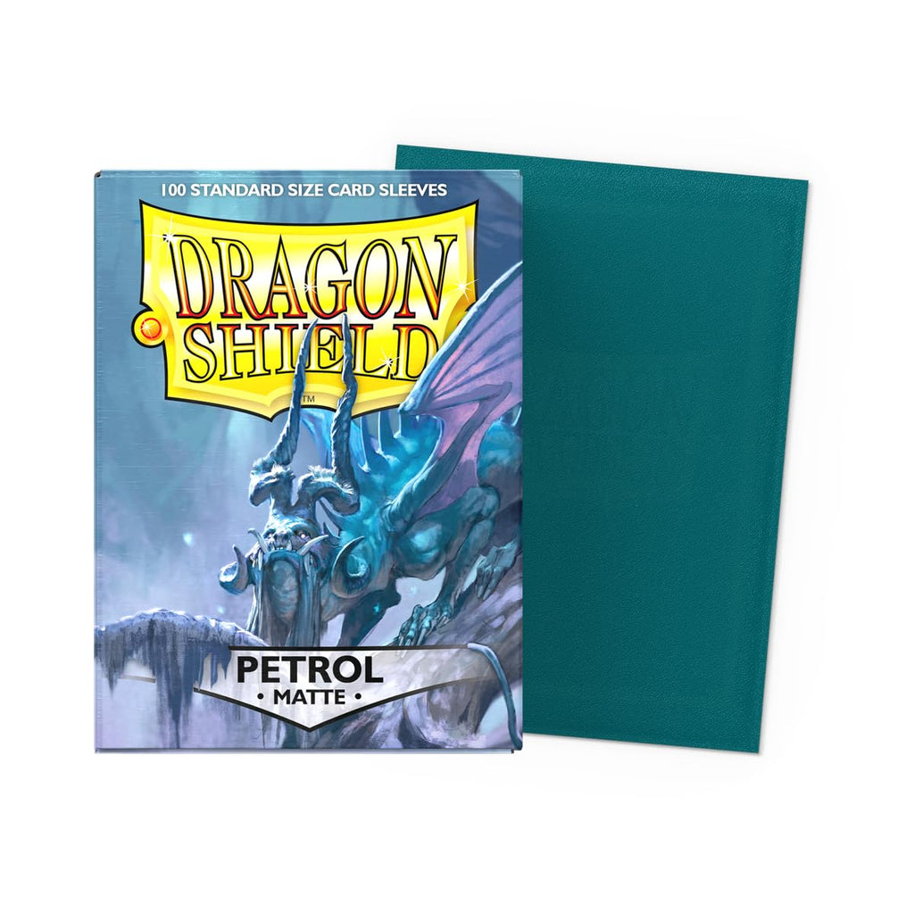 Dragon Shield Petrol Matte Card Sleeves – 100 Standard-Size Sleeves for TCG Protection