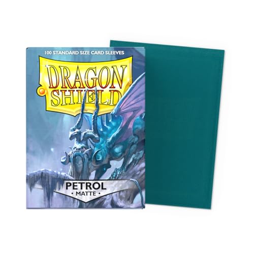 Dragon Shield Petrol Matte Card Sleeves – 100 Standard-Size Sleeves for TCG Protection