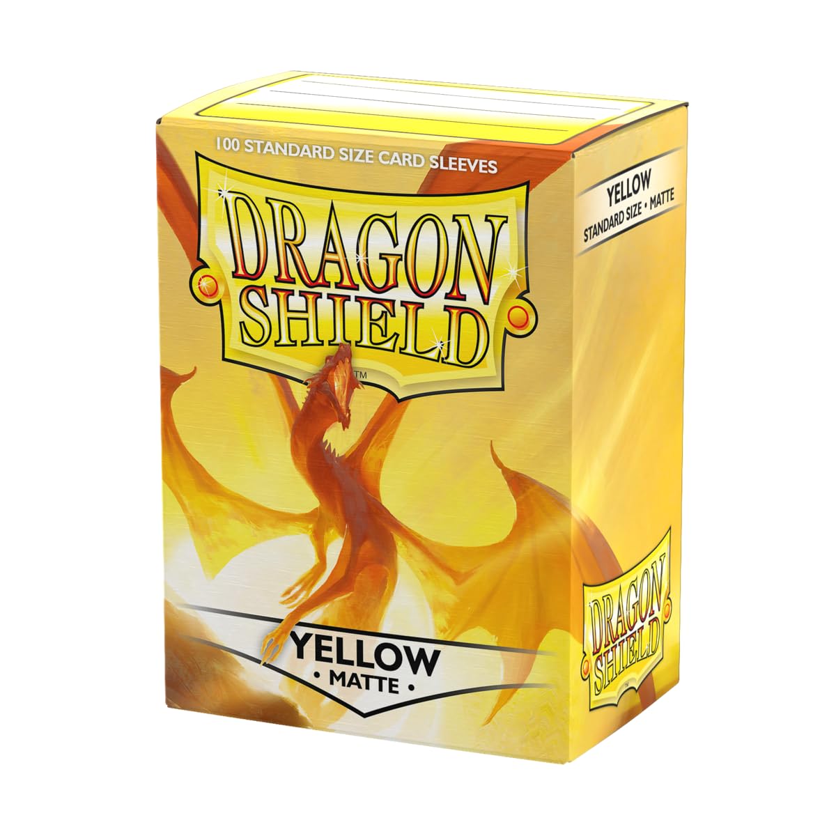 Dragon Shield Standard Matte Sleeves – Yellow, 100 Count for Pokémon, Magic & More