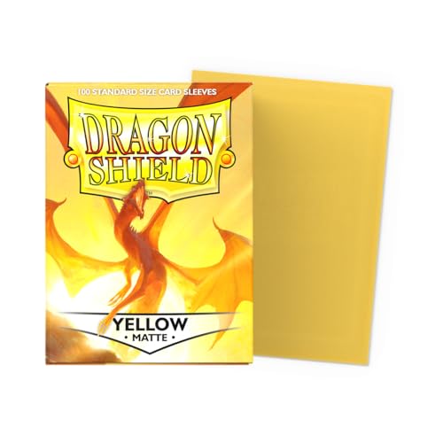 Dragon Shield Standard Matte Sleeves – Yellow, 100 Count for Pokémon, Magic & More