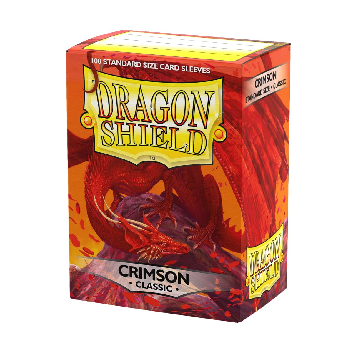 Dragon Shield Standard Size Card Classic Sleeves 100 CT - Crimson: Smooth, Tough, and Compatible with Major TCGs