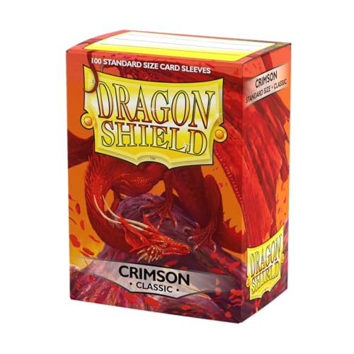 Dragon Shield Standard Size Card Classic Sleeves 100 CT - Crimson: Smooth, Tough, and Compatible with Major TCGs