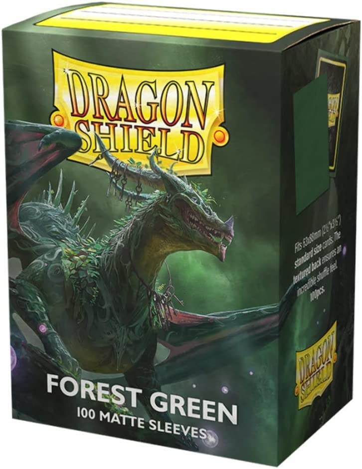 Dragon Shield Standard Size Matte Card Sleeves - Forest Green (100 Pack)