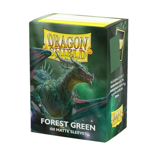 Dragon Shield Standard Size Matte Card Sleeves - Forest Green (100 Pack)
