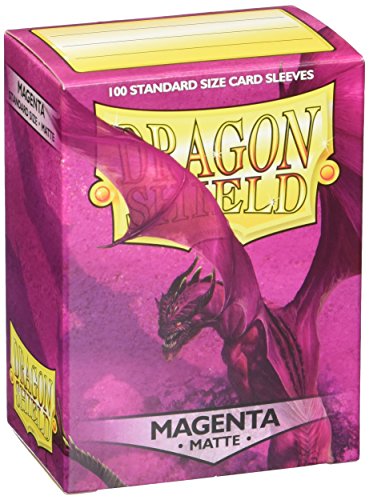 Dragon Shield Standard Size Matte Card Sleeves – Magenta, 100 Count, Premium TCG Protection