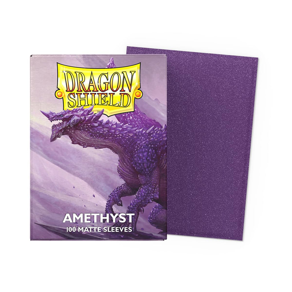 Dragon Shield Standard Size Matte Sleeves 100 CT - Amethyst - Smooth & Tough for Pokémon MTG One Piece Flesh & Blood
