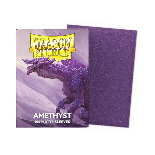 Dragon Shield Standard Size Matte Sleeves 100 CT - Amethyst - Smooth & Tough for Pokémon MTG One Piece Flesh & Blood