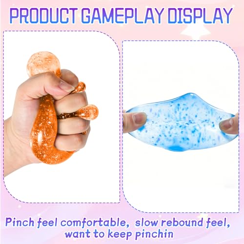 Dream Squishy Drop Stress Ball, Water Drop Fidget Toy, Malt Sugar Filled, Blue