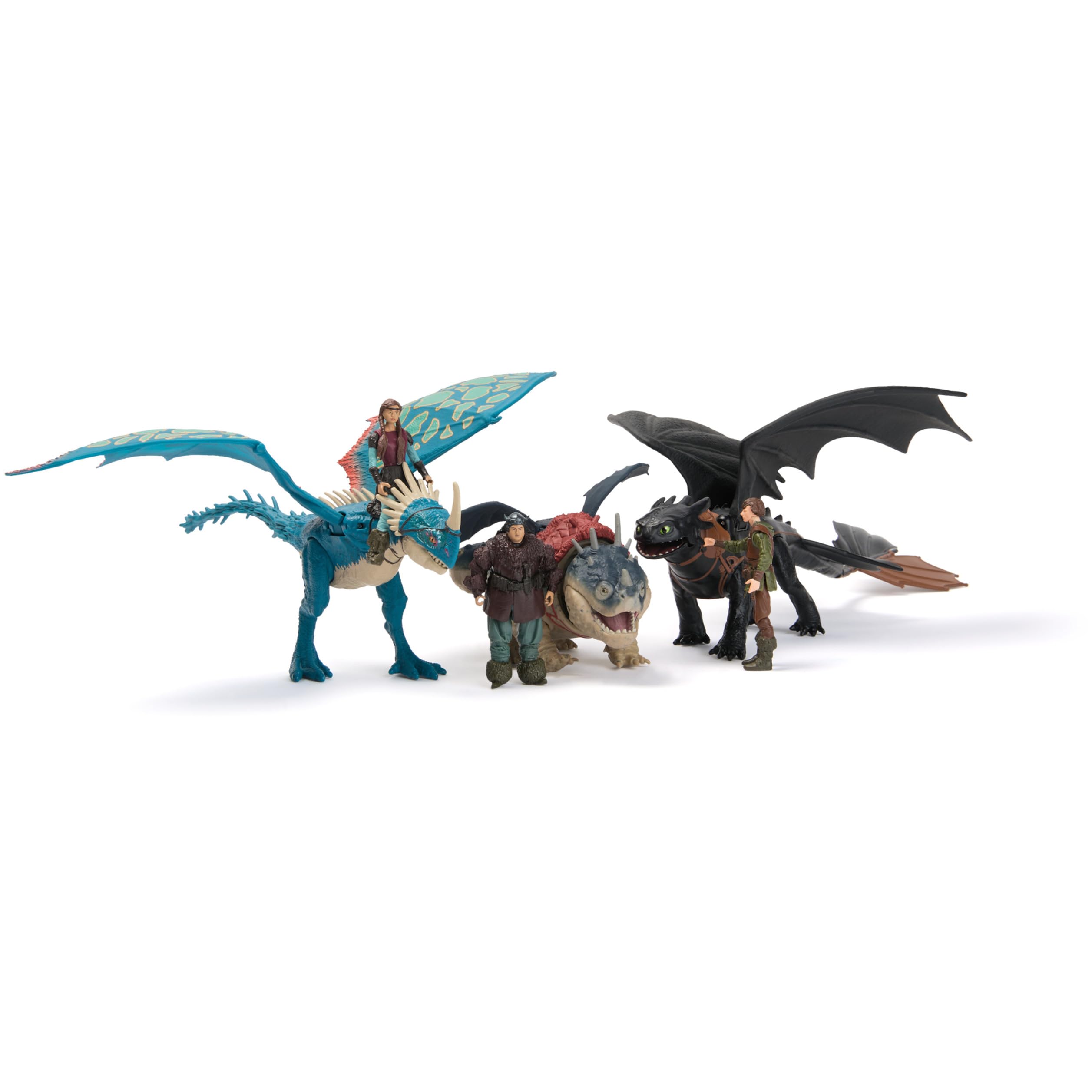 DreamWorks Dragons Deadly Nadder & Astrid Action Figure Set – 10-Inch Dragon with Movable Limbs and Real-Feel Wings, Includes 3-Inch Viking Rider