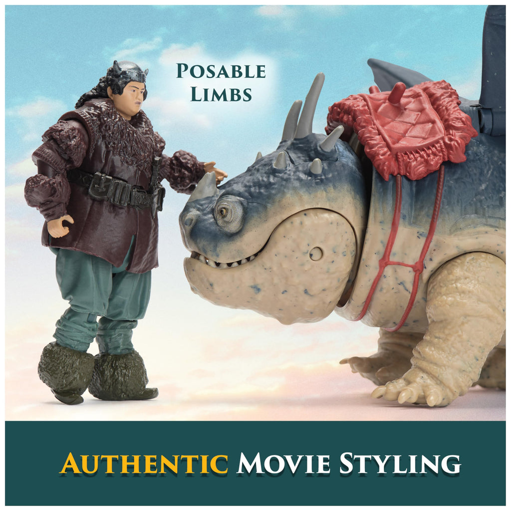 DreamWorks Dragons Gronckle & Fishlegs Action Figure Set - 7-Inch Dragon & 3-Inch Viking for Kids