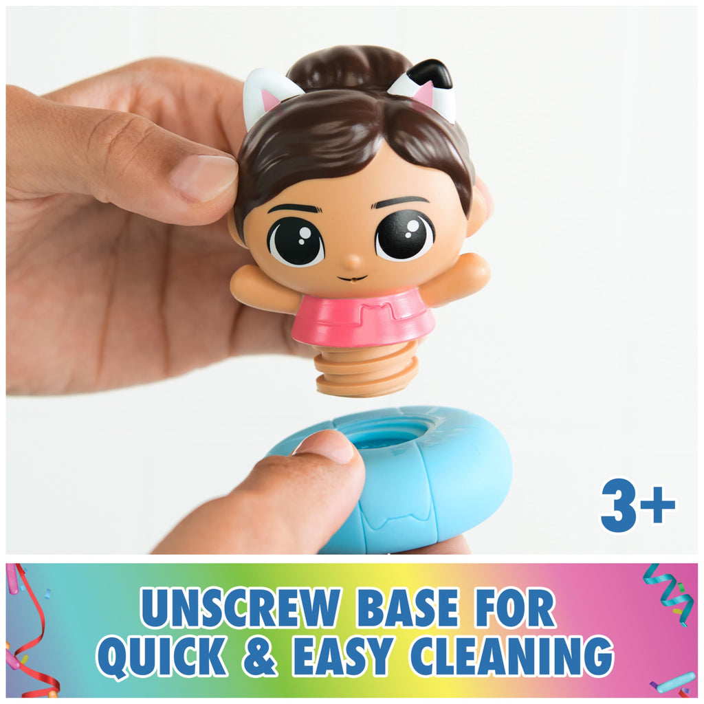 DreamWorks Gabby's Dollhouse Gabby & SS Mercat Bath Set - Floating Toddler Bath Toys with Cruise Ship and Squirter