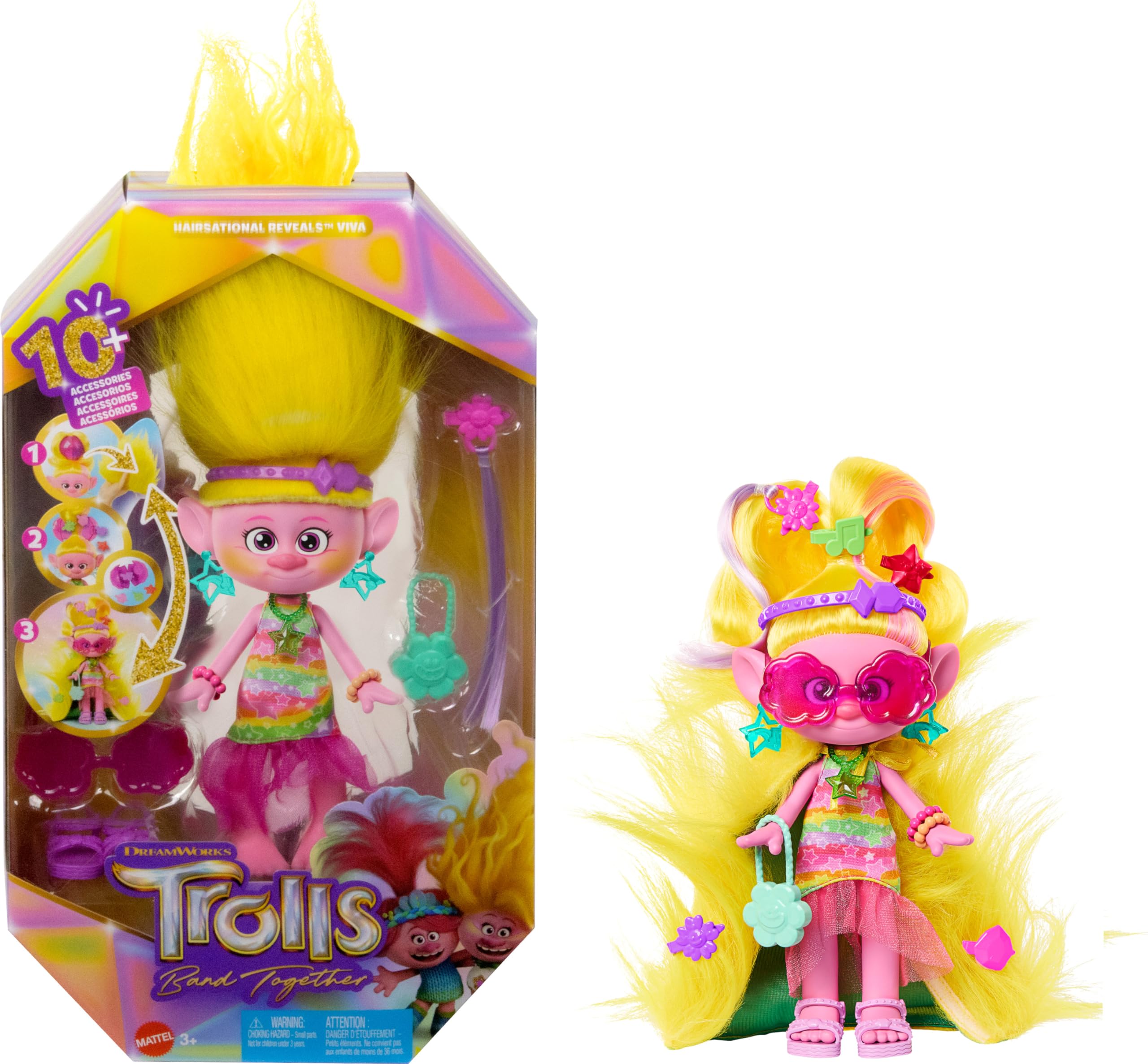 DreamWorks Trolls Band Together Viva Hairsational Reveals Doll with 15+ Pieces