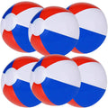 Dreidel Company Inflatable Patriotic Beach Balls 6-Pack - 16 Inch US Flag Design for Pool Party Fun