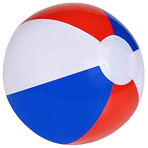 Dreidel Company Inflatable Patriotic Beach Balls 6-Pack - 16 Inch US Flag Design for Pool Party Fun