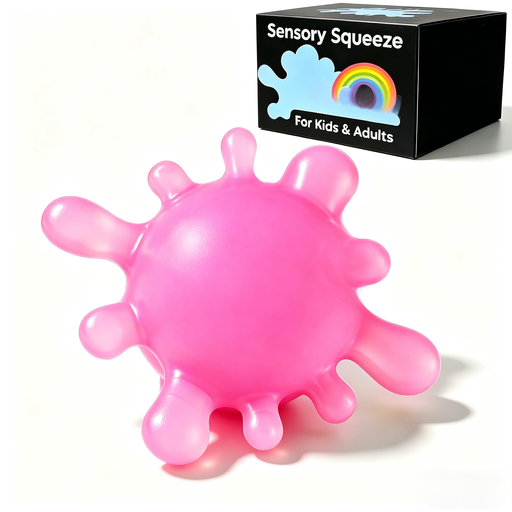 Drephere Fidget Stress Ball (Purple) – 1 Pack Squishy Sensory Toy for Anxiety Relief