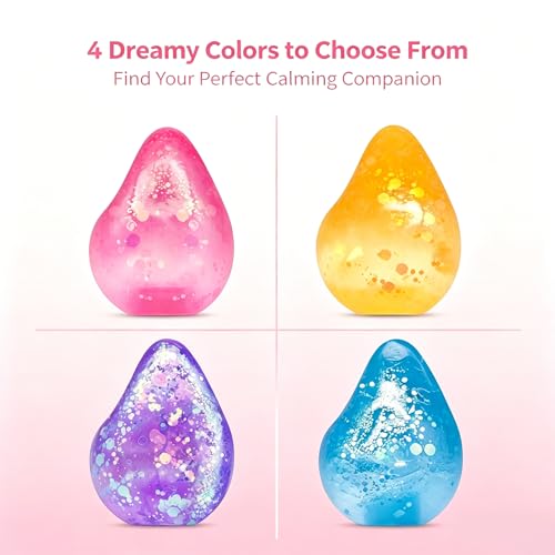 Drephere Squishy Drop Stress Cube – Pink Sensory Fidget Toy for Anxiety Relief