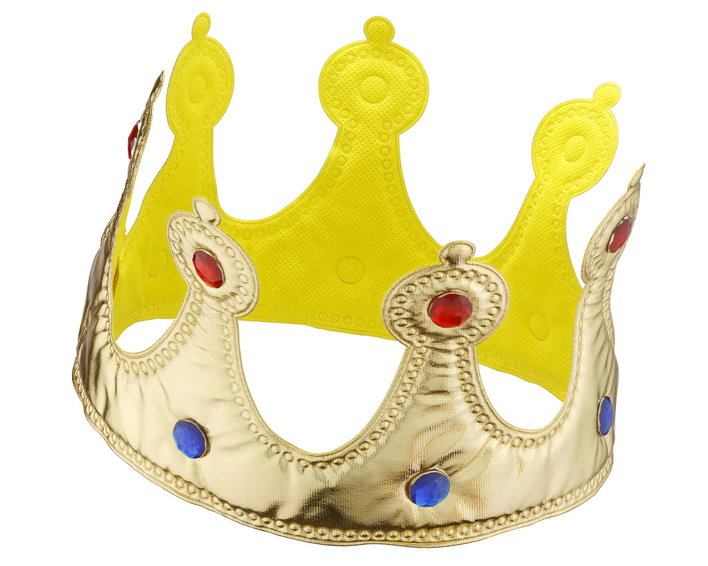 Dress Up America Gold Royal Crown and Scepter Set for Kids – 16-Inch Scepter with Adjustable Crown