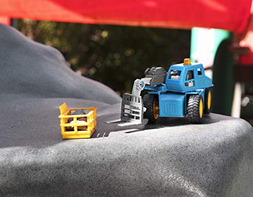 Driven by Battat Micro Series Telehandler Toy – 7-Inch Forklift with Lights, Sounds & Moving Parts for Kids 3+